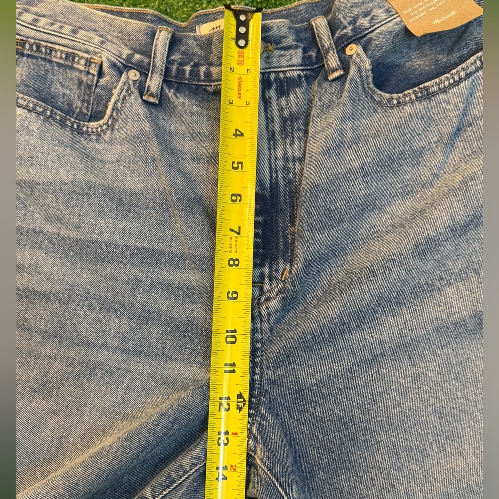 Madewell Womens Baggy Straight Jeans Blue Wash Denim Size 32 T - Picture 14 of 14